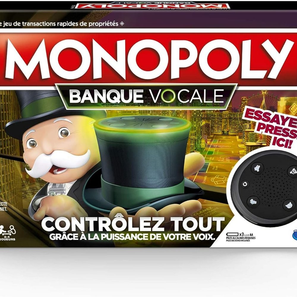 Hasbro Monopoly Voice Banking Electronic Family Board Game (French)